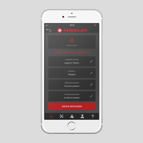 Kreidler Bike-App – Account