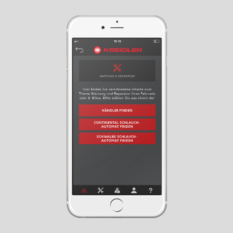 Kreidler Bike-App – Wartung